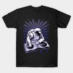 Astronaut Playing DJ Music T-Shirt